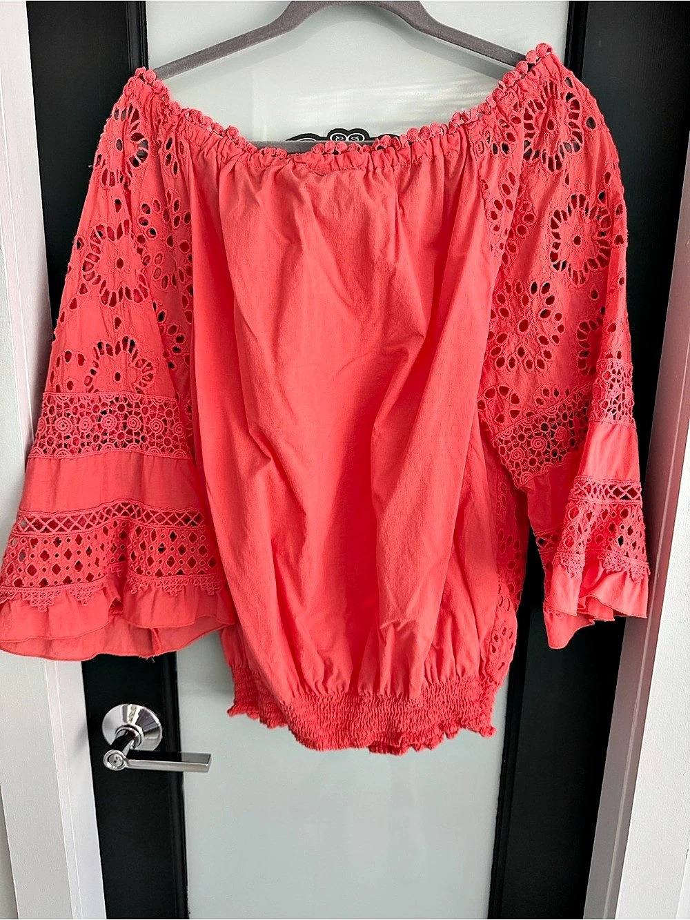 tyler böe Floral Off-Shoulder Blouse Pink XL